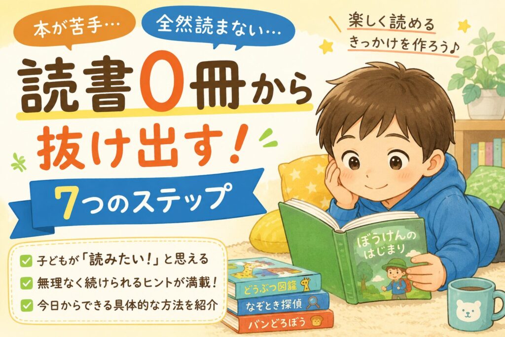 読書が苦手な小学生が0冊から抜け出す7つのステップ