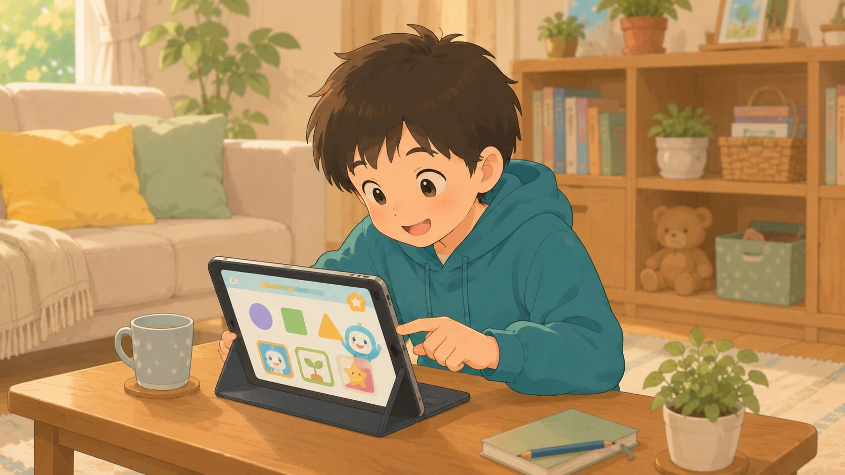 タブレット学習に取り組む子どものイメージ