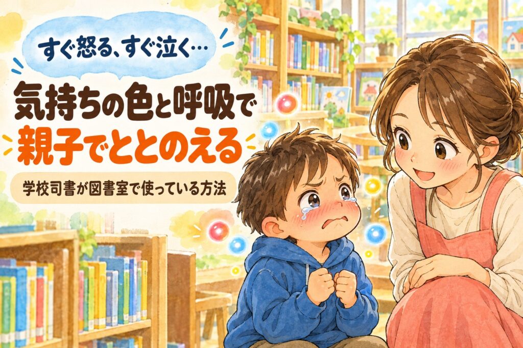 すぐ怒る・泣く子に、気持ちの色と呼吸で親子で気持ちをととのえる方法を紹介する記事のアイキャッチ