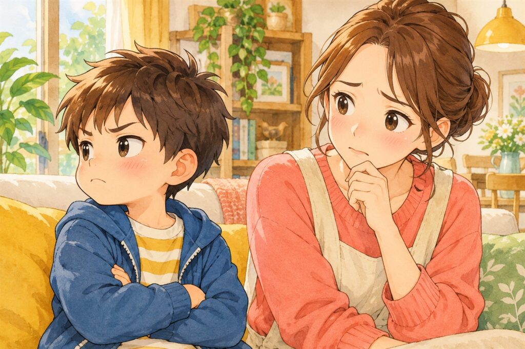 「べつに」と口を閉じてしまった子どもと、聞き方に迷っている親