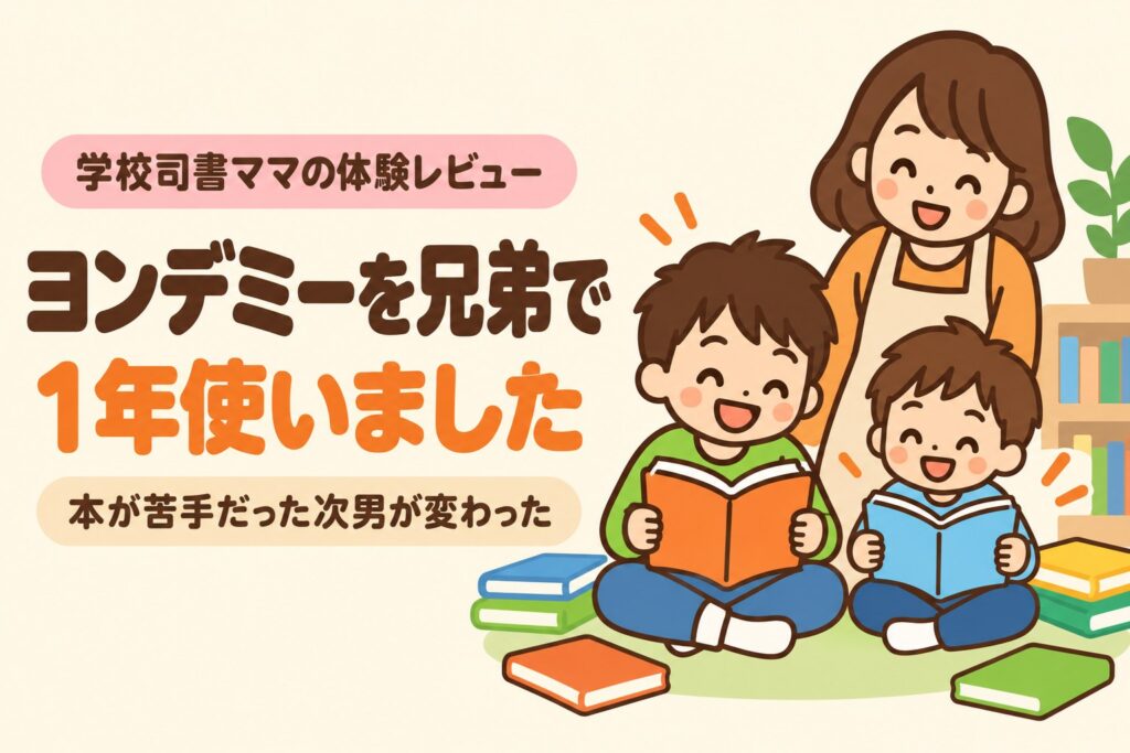 ヨンデミーを兄弟で1年使いました｜学校司書ママの体験レビュー